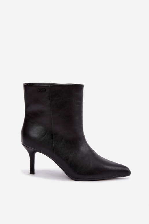 Bottines avec talons fins et isolation, à enfiler Big Star UU274494 noires