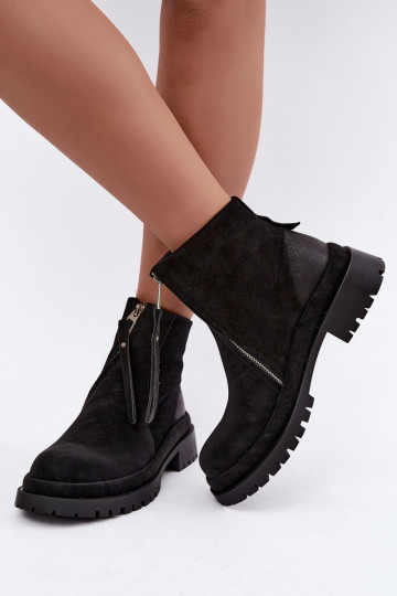 Chaussures en daim isolées pour femmes Tai turiciejka K7732-01 couleur noire 2