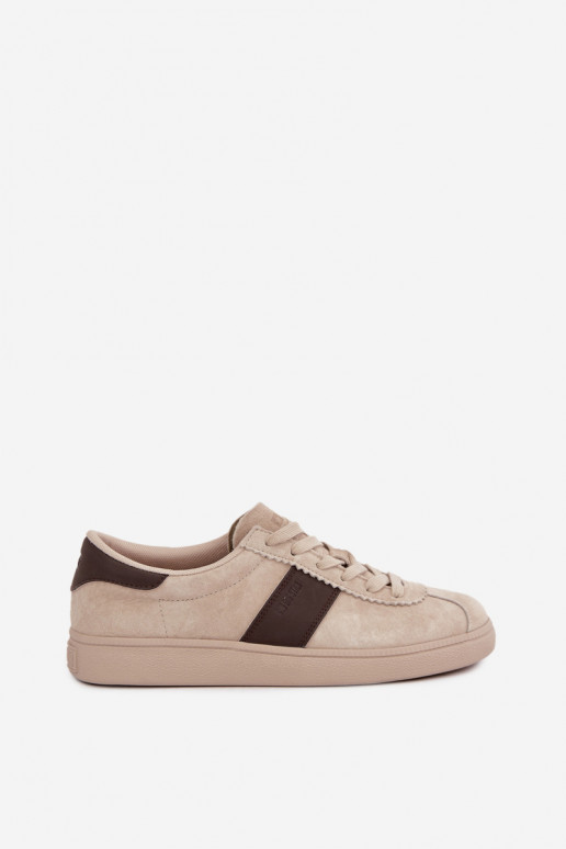 Baskets pour femmes en daim synthétique Big Star UU274440 en sable