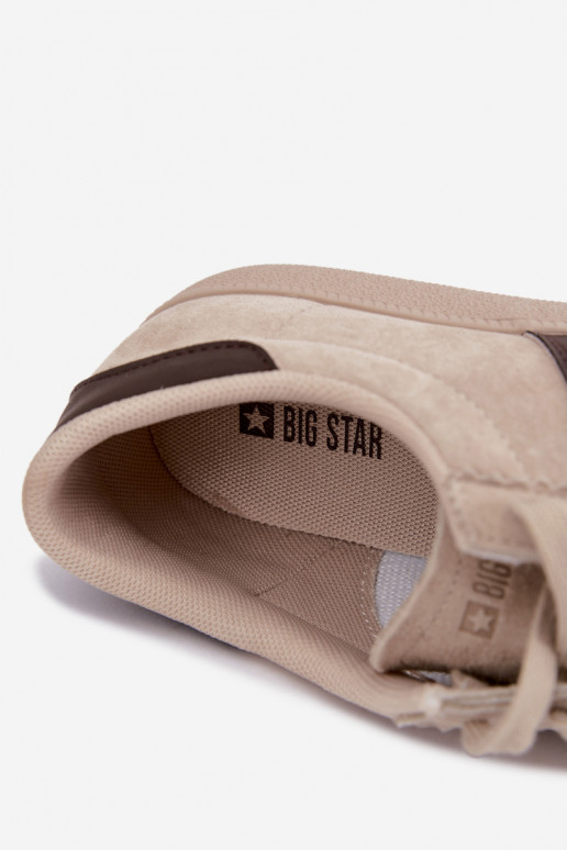 Baskets pour femmes en daim synthétique Big Star UU274440 en sable