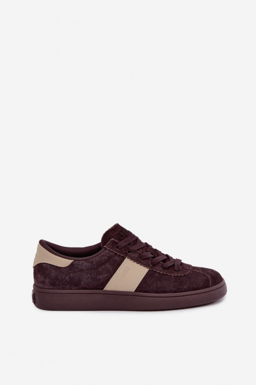 Wildleder Sneaker für Damen Big Star UU274438 in Schokoladenfarbe