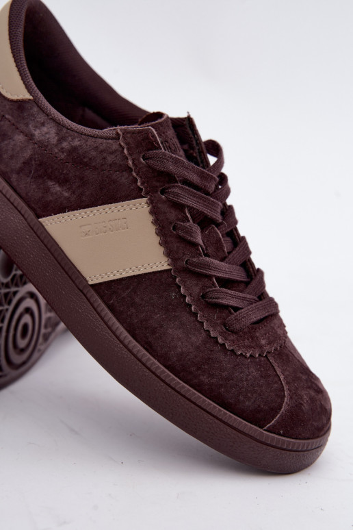 Baskets en daim pour femmes Big Star UU274438 couleur chocolat