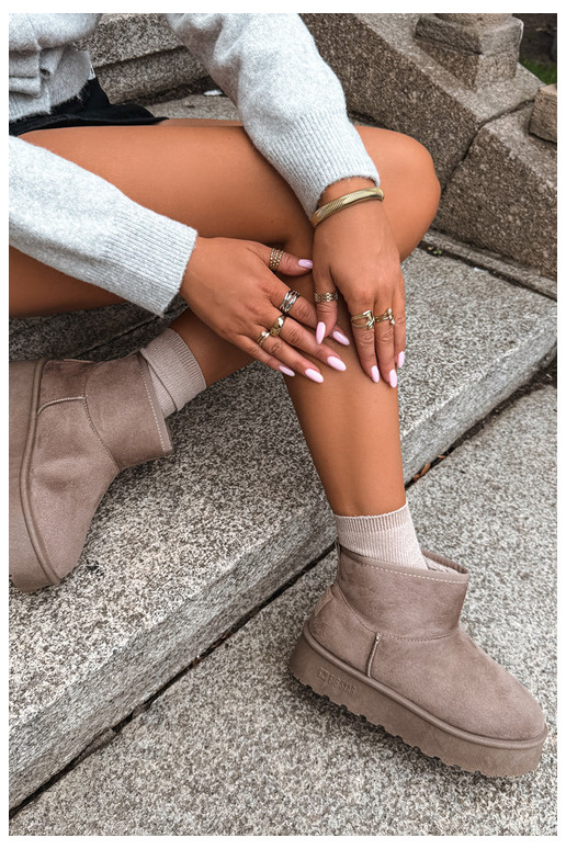 Bottes de neige avec plateforme Big Star UU274224 en sable