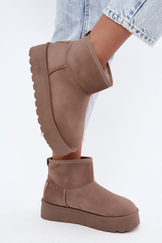 Schneestiefel mit Plattform Big Star UU274224 in Sand