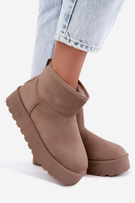 Schneestiefel mit Plattform Big Star UU274224 in Sand