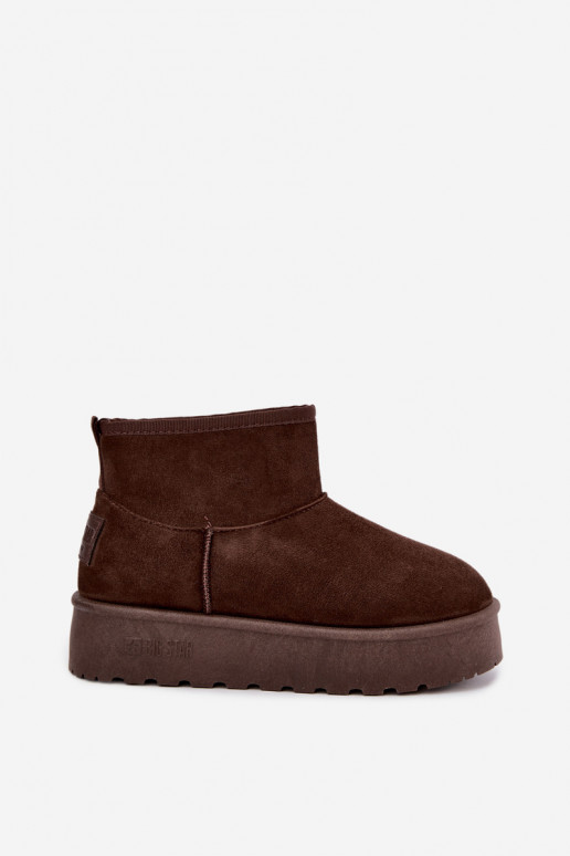 Sneeuwlaarzen met platform Big Star UU274223 w chocola