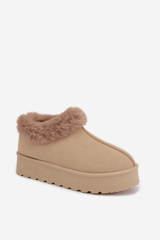 Bottes de neige avec plateforme et fourrure Big Star UU274204 en sable
