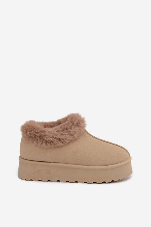 Bottes de neige avec plateforme et fourrure Big Star UU274204 en sable