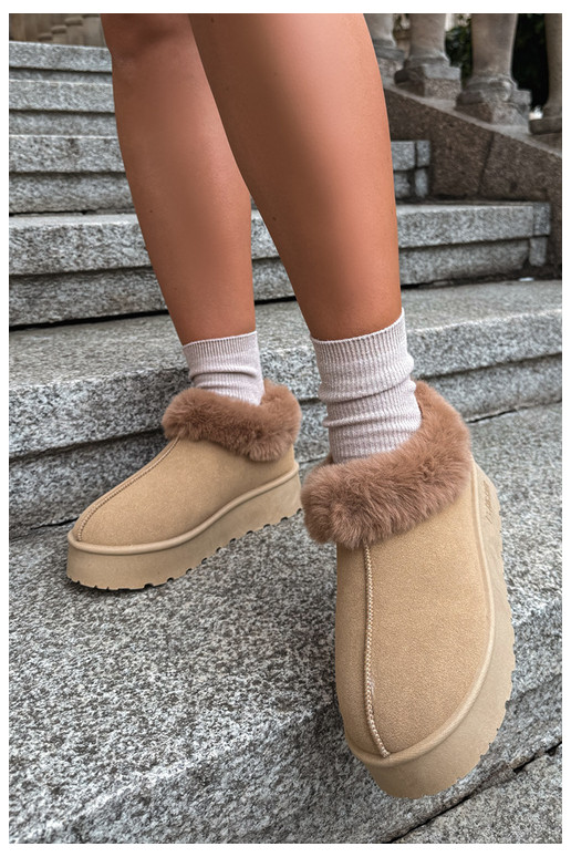 Schneestiefel mit Plattform und Fell Big Star UU274202 in Braun