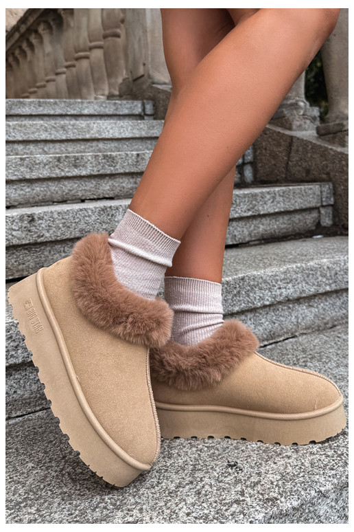 Bottes de neige avec plateforme et fourrure Big Star UU274202 en marron