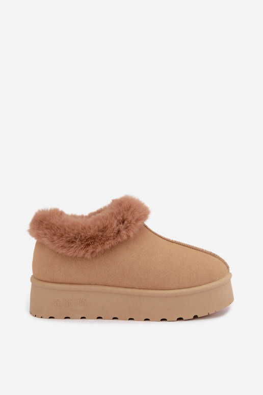 Sneeuwlaarzen met platform en bont Big Star UU274202 in bruin