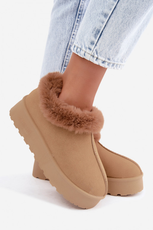 Schneestiefel mit Plattform und Fell Big Star UU274202 in Braun