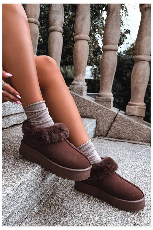 Bottes de neige avec plateforme et fourrure Big Star UU274203 en chocolat