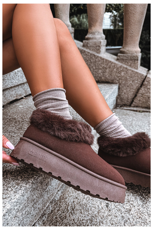 Bottes de neige avec plateforme et fourrure Big Star UU274203 en chocolat
