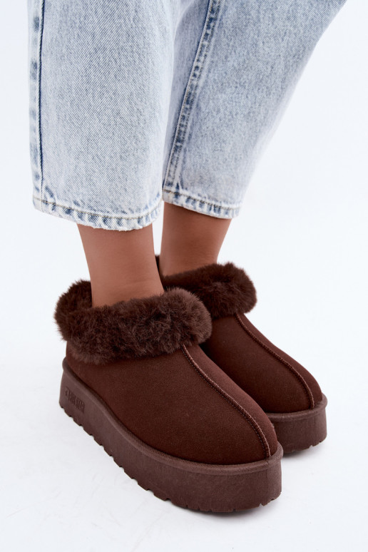 Bottes de neige avec plateforme et fourrure Big Star UU274203 en chocolat