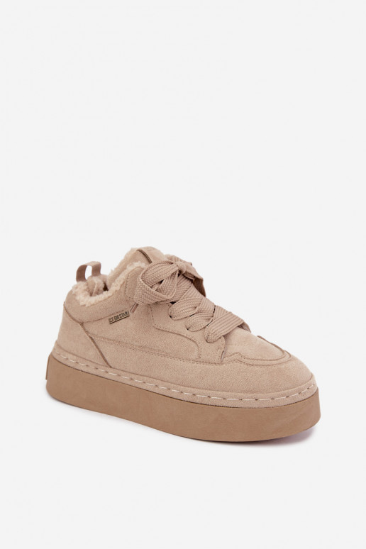 Schneestiefel mit Plattform und Schnürsenkeln Big Star UU274187 in Sand