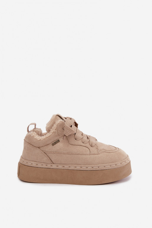 Bottes de neige avec plateforme et lacets Big Star UU274187 en sable