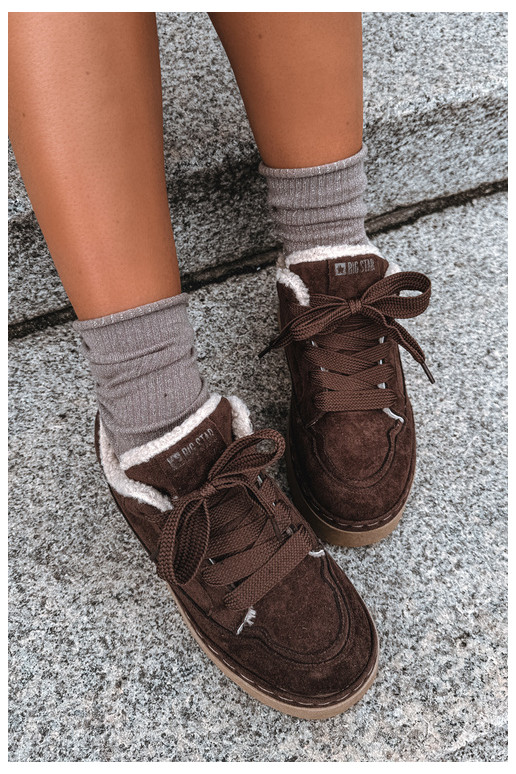 Bottes de neige avec plateforme et lacets Big Star UU274188 en chocolat