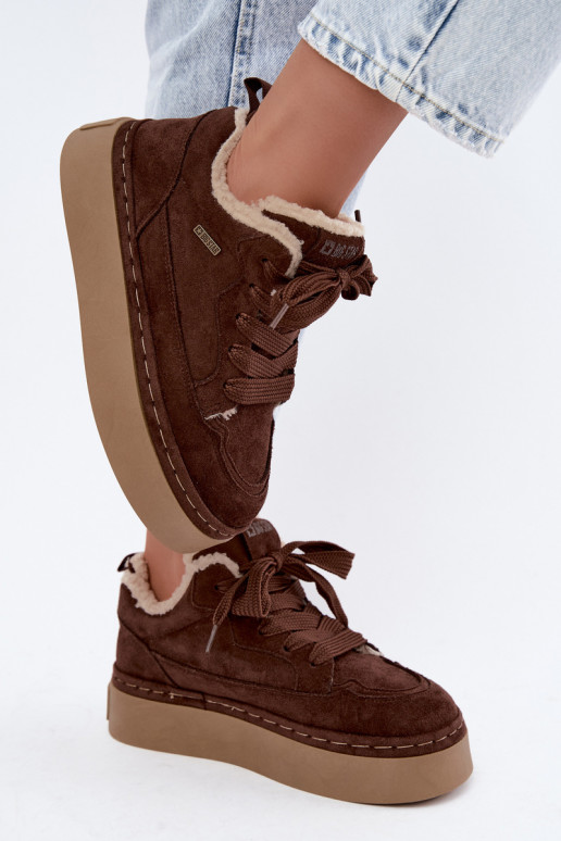 Bottes de neige avec plateforme et lacets Big Star UU274188 en chocolat