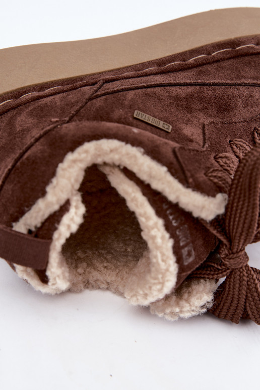 Bottes de neige avec plateforme et lacets Big Star UU274188 en chocolat