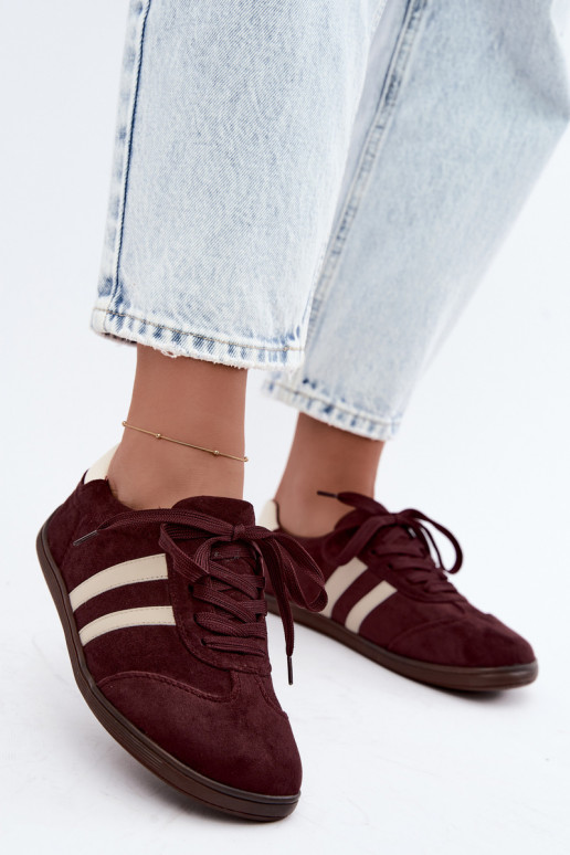 Dames sneakers Barefoot in bordeaux kleur Kessy