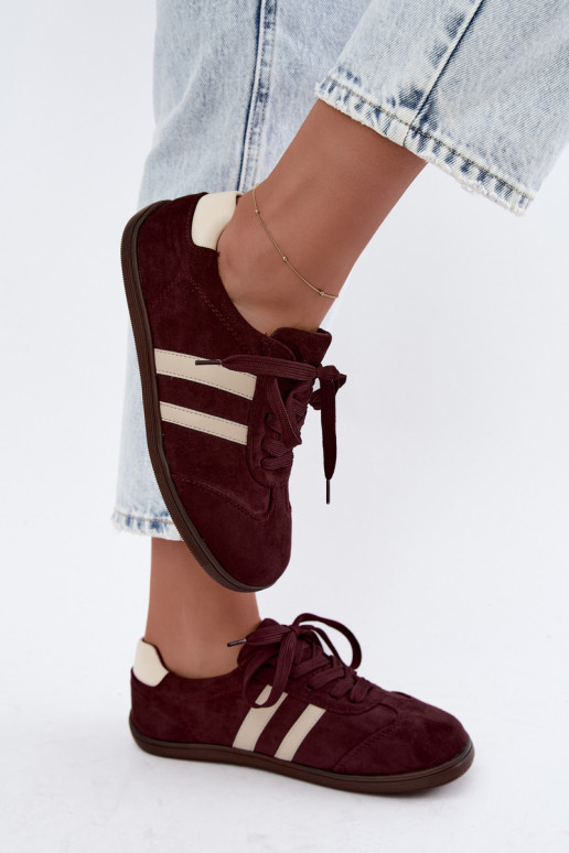 Baskets pour femmes Barefoot couleur bordeaux Kessy