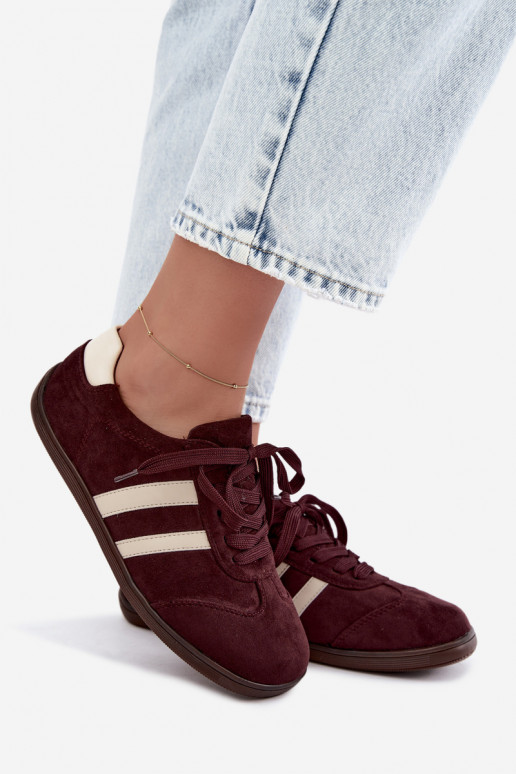 Baskets pour femmes Barefoot couleur bordeaux Kessy