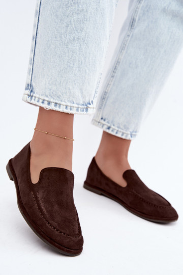 Dames mocassins in chocolade kleur Mireliah