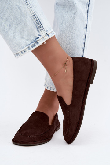 Mocassins pour femmes couleur chocolat Mireliah 2