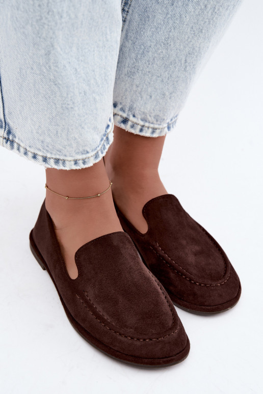 Dames mocassins in chocolade kleur Mireliah
