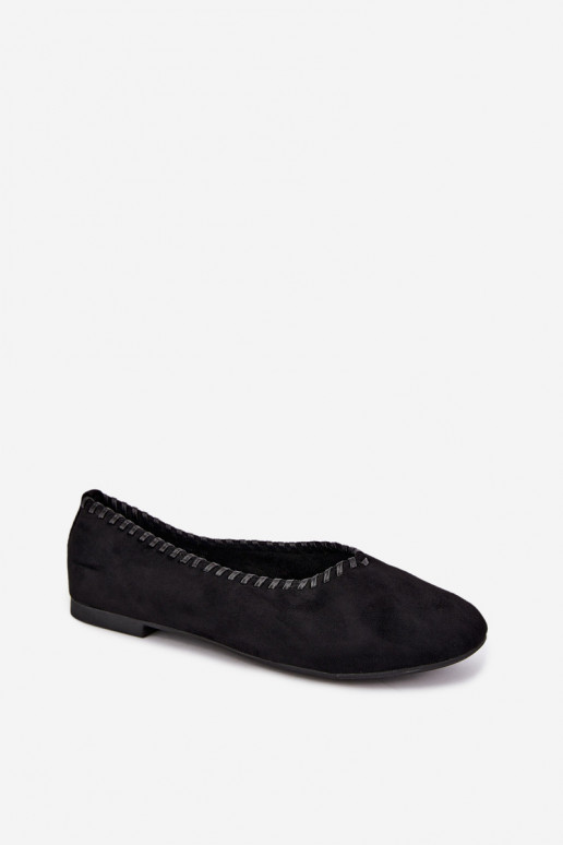 Ballerines noires avec détail tressé Talessa