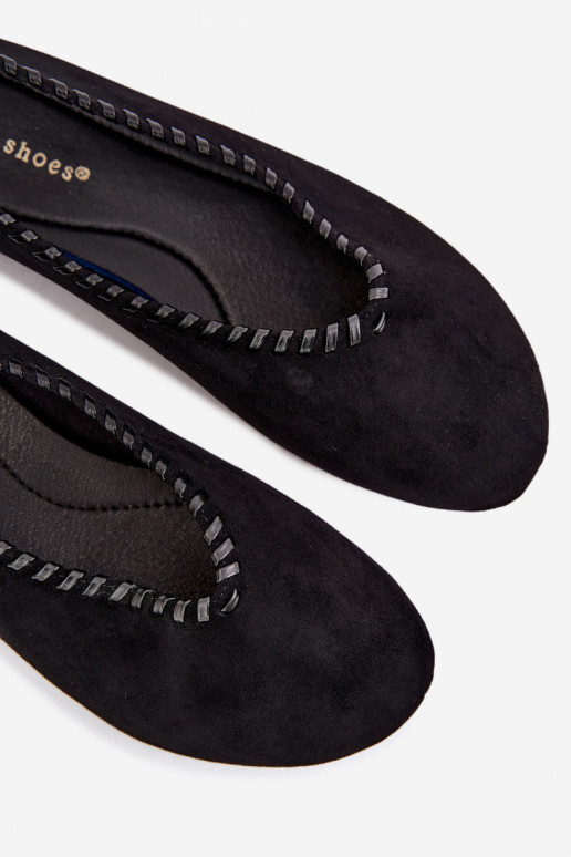 Ballerines noires avec détail tressé Talessa