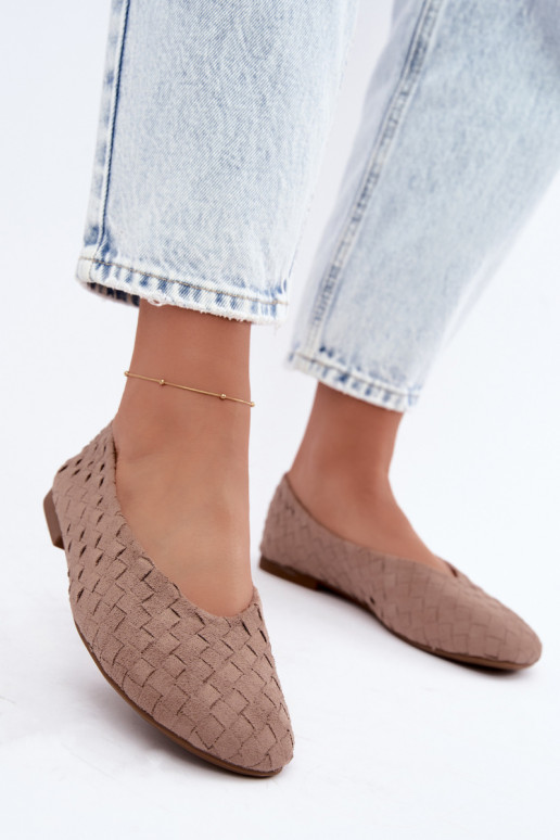 Ballerines sable avec motifs Larelle