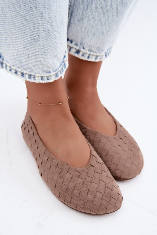 Ballerines sable avec motifs Larelle