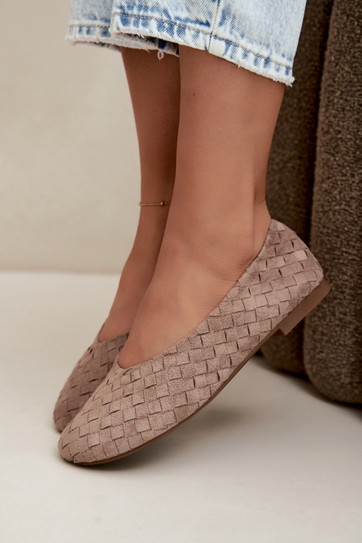 Ballerines sable avec motifs Larelle