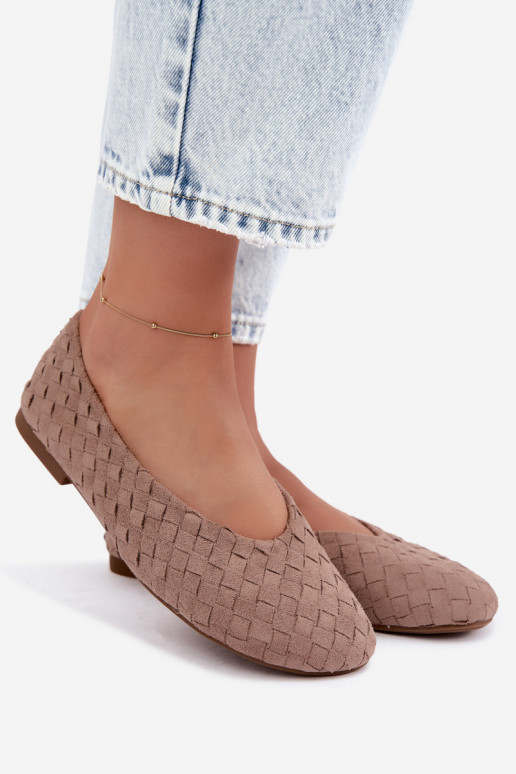 Ballerines sable avec motifs Larelle