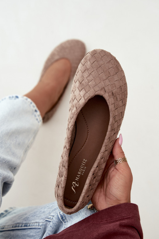 Ballerines sable avec motifs Larelle
