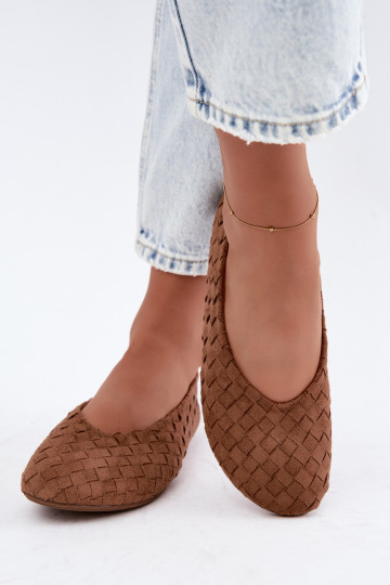 Bruine ballerina's met patronen Larelle 2