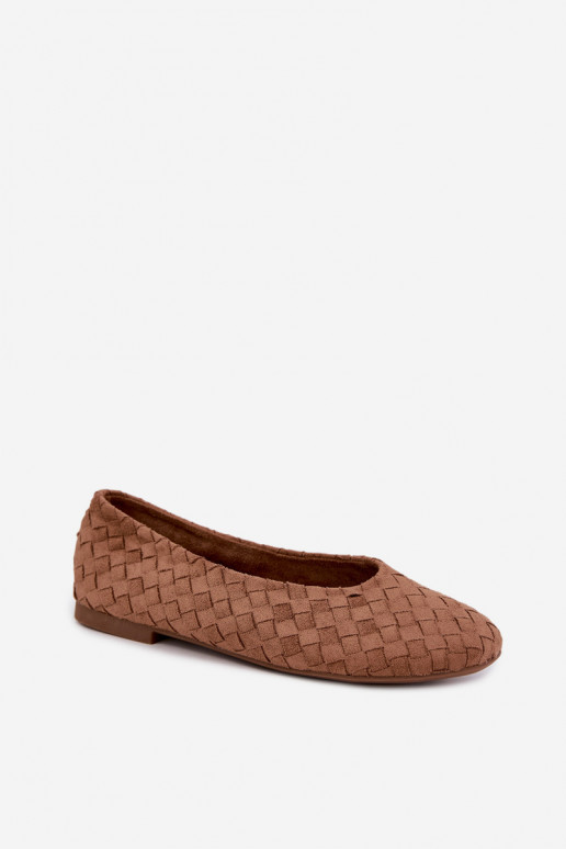 Bruine ballerina's met patronen Larelle