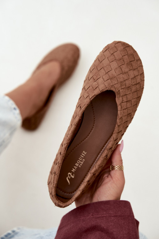 Ballerines brunes avec motifs Larelle