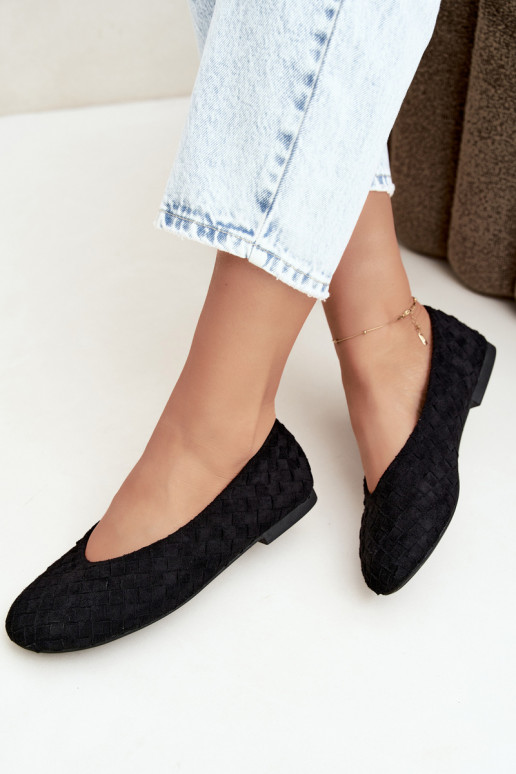 Ballerines noires avec motifs Larelle