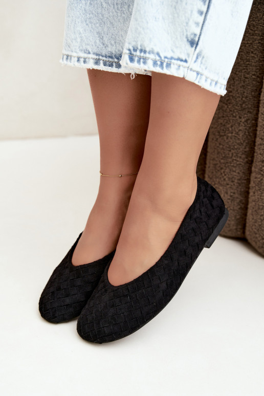 Ballerines noires avec motifs Larelle