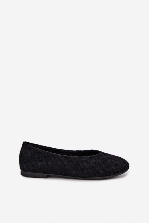Zwarte ballerina's met patronen Larelle