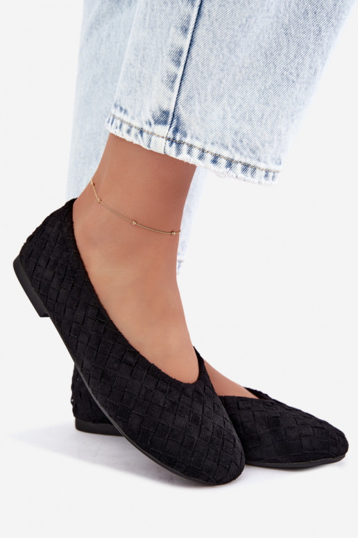 Ballerines noires avec motifs Larelle