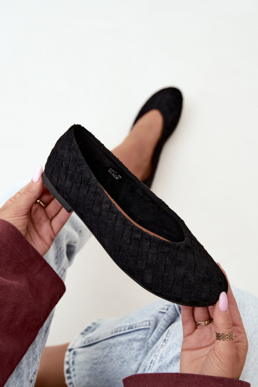 Ballerines noires avec motifs Larelle