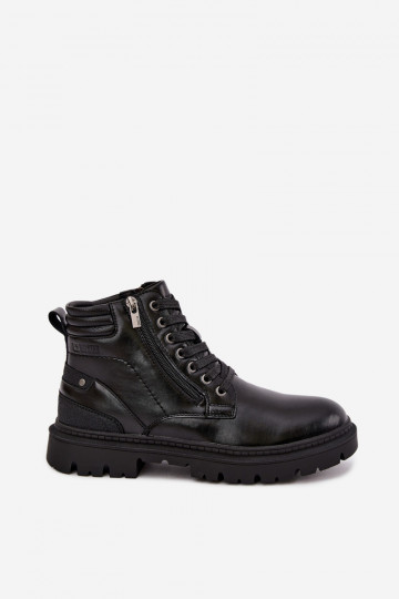 Bottes en cuir isolées noires pour hommes Big Star UU174242 2