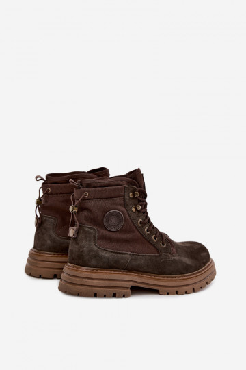 Bottes en daim marron foncé pour hommes Big Star UU174254 2