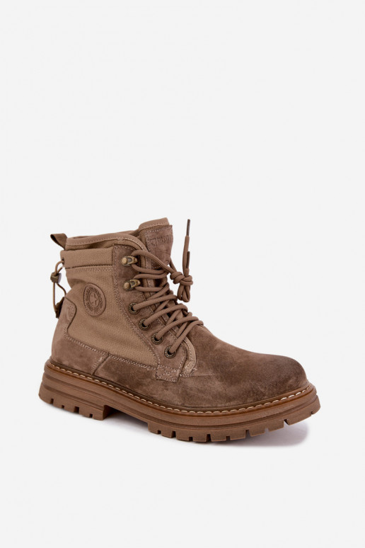 Bottes en daim sable pour hommes Big Star UU174253
