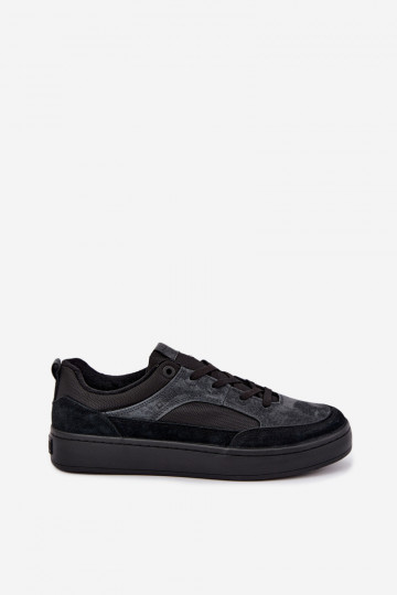 Schwarze isolierte Wildleder-Sneaker für Männer Big Star UU174118 2