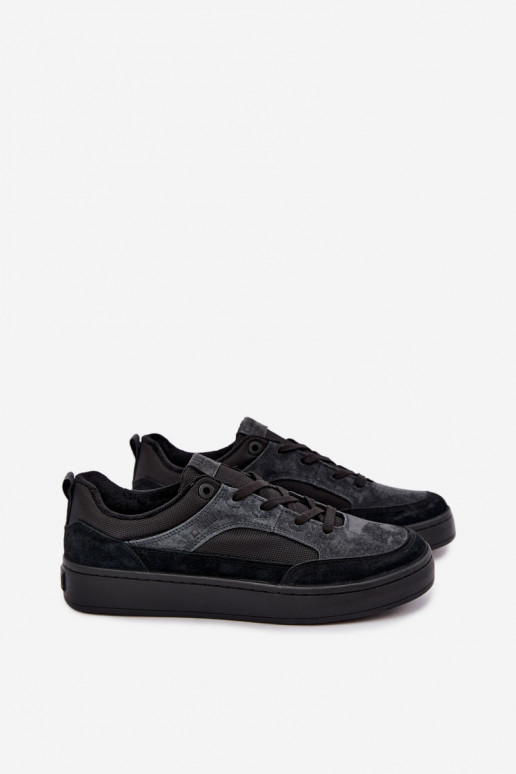 Schwarze isolierte Wildleder-Sneaker für Männer Big Star UU174118